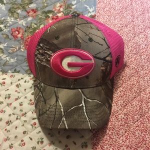 UGA pink camo trucker hat